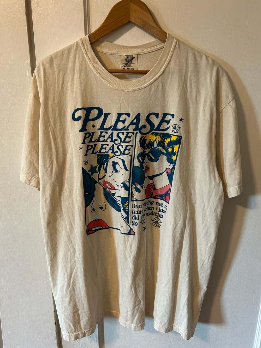 Comfort Colors Please Please Please Graphic T-Shirt Size XL